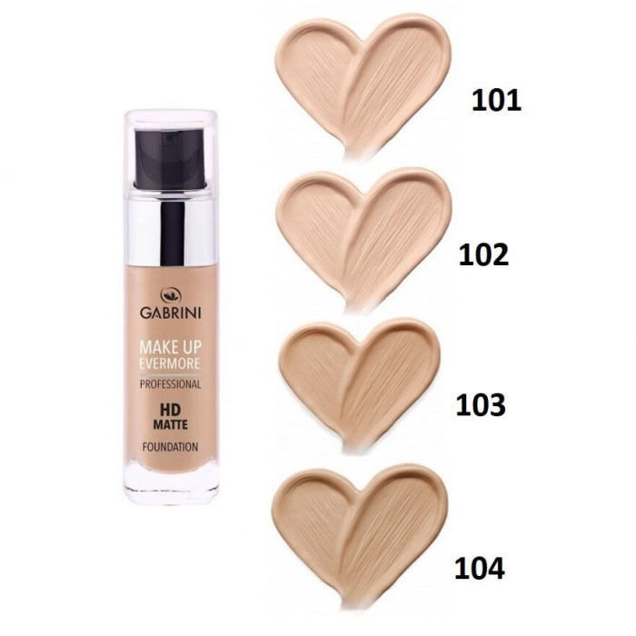 Fond de ten Professional HD MATTE cu Acoperire Mare, Porcelain Make-up, 30ml [5]