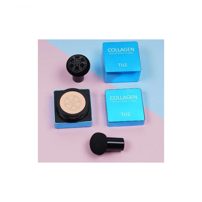 Fond de ten/Crema CC Cushion TUZ Collagen, Aplicator inclus,  Culoare 01 Ivory, 15 g [2]