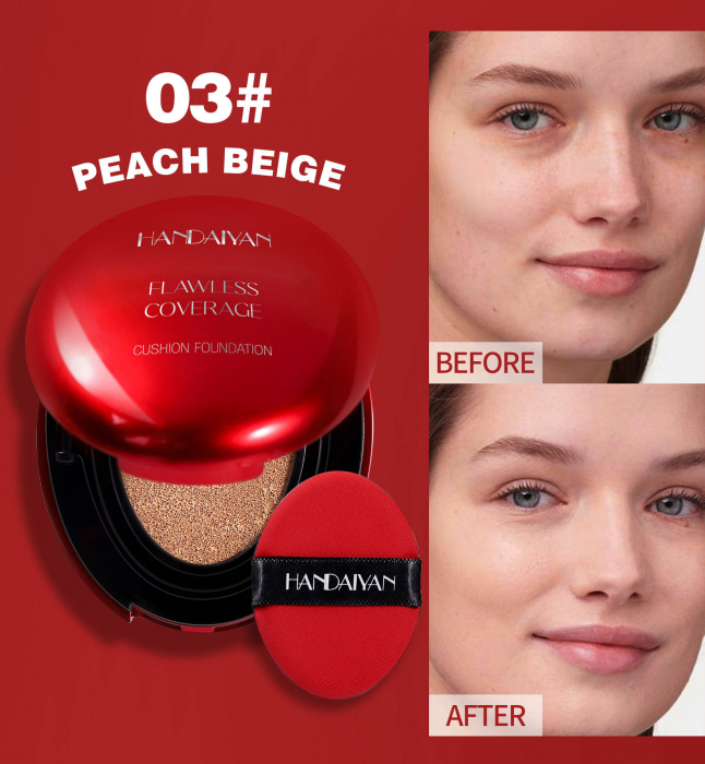Fond de ten Cushion, Mark Fit Foundation, buretel inclus, 03 Peach Beige, 6g [2]