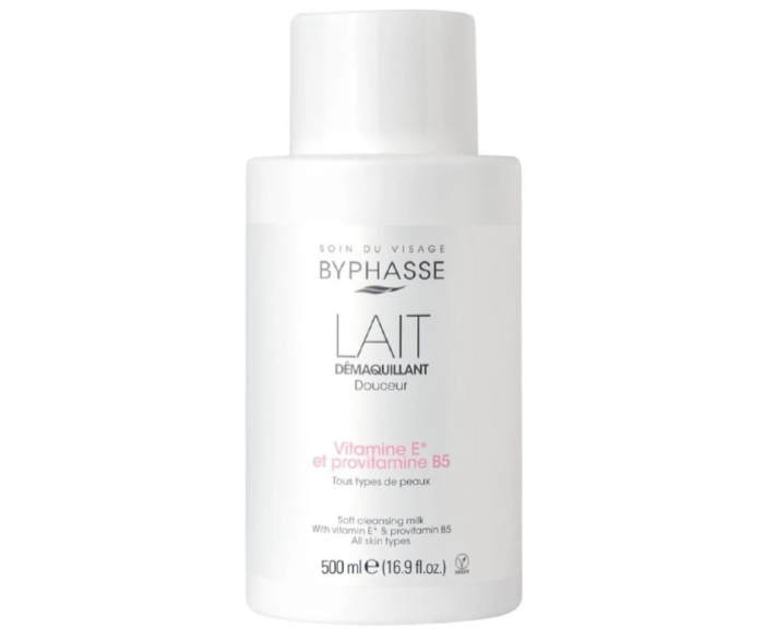 Lapte demachiant pentru fata si ochi, Vitamina E, Byphasse, 500 ml [1]