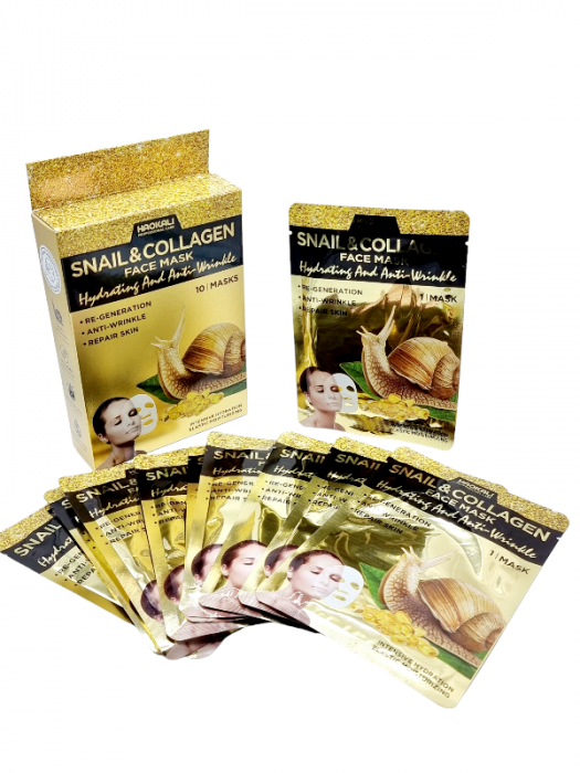 Masca de fata hidratanta si antirid, cu extract de melc si colagen, Luxury Treatment, 30 ml [3]