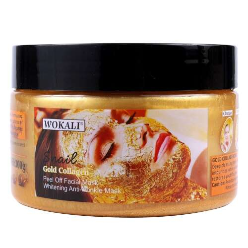Mască de Față Peel-Off Antirid și Iluminatoare, pentru Curățarea Tenului, cu Extract de Melc, Colagen și Aur 24K, 300 g [2]