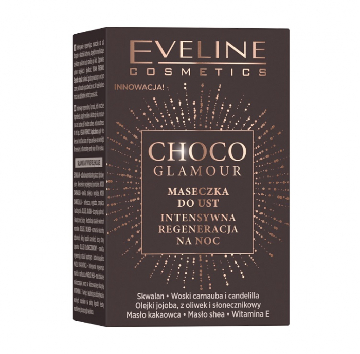 Masca pentru buze Choco Glamour, pentru regenerarea buzelor, Eveline [5]