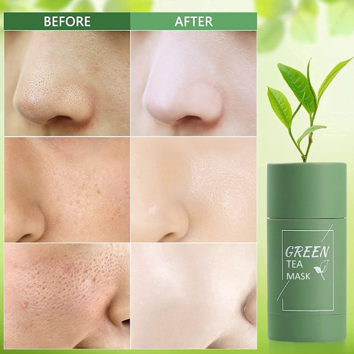 Mască pentru Față cu Ceai Verde – Curățare Profundă, Antiacnee & Împotriva Punctelor Negre, Green Tea Oil Clean, 40 g [4]