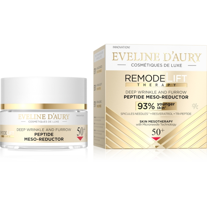 Crema antirid pentru zi si noapte, Reduce Ridurile Adanci, RemodeLift Therapy 50+, Eveline D'Aury , 50ml [1]