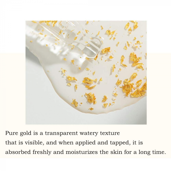 Ser Antirid cu Foite Aur 24K si Acid Hialuronic, 99.9% Pure Gold,  Goldzan By SkinNature, 100 ml [6]