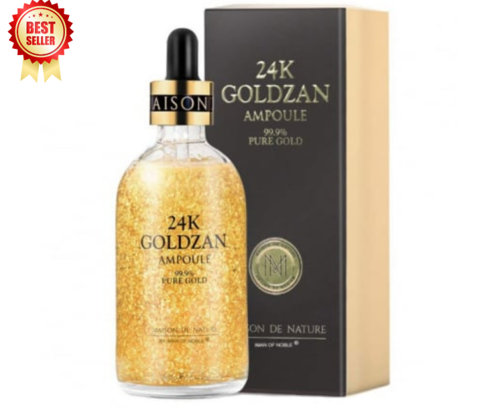 Ser Antirid cu Foite Aur 24K si Acid Hialuronic, 99.9% Pure Gold,  Goldzan By SkinNature, 100 ml [1]