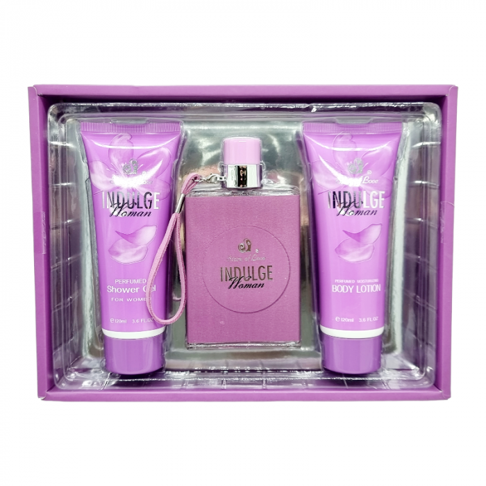 Set Cadou pentru femei, 3 piese cu Parfum, body lotion si shower gel, Story of love, INDULGE [6]