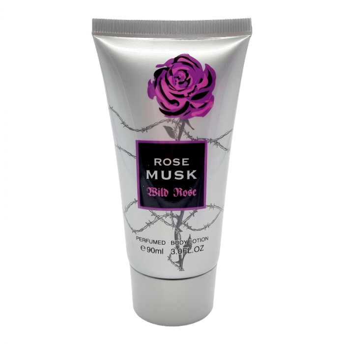 Set Cadou pentru femei, 3 piese cu Parfum, body lotion si shower gel, ROSE MUSK [5]