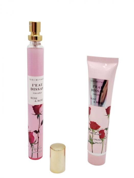 Set Cadou pentru femei cu Mini Parfum si Crema de maini, Rose, 2*35ml [5]
