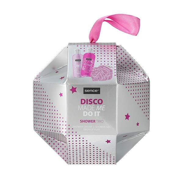 Set pentru ingrijire corp Disco Set, Gel de dus, Crema de dus si burete, Sence [3]