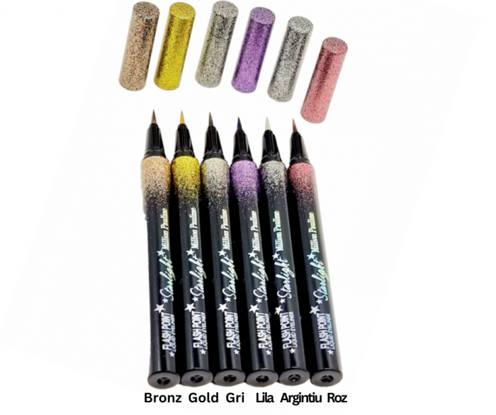 Tus/Eyeliner cu sclipici rezistent la transfer, Starlight Flash Point Million Pauline [2]