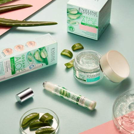 Gel hidratant pentru zona ochilor, tip Roll-On, cu Aloe Vera si Colagen,  Eveline Cosmetics, 15ml [4]