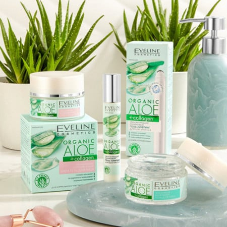 Gel hidratant pentru zona ochilor, tip Roll-On, cu Aloe Vera si Colagen,  Eveline Cosmetics, 15ml [3]