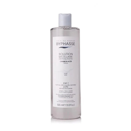 Ingrijirea tenului - Apa Micelara cu Carbune Activ, pentru ten mixt sau gras, Byphasse 4in1 Pure Skin, 500 ml