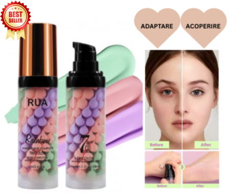 CC CREAM 7IN1, Makeup Base Tricolor, Acoperire, Adaptare si Hidratare, 38ml, RUA