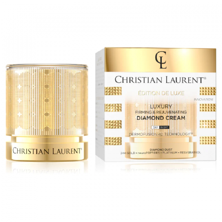 Ingrijirea tenului - Crema antirid pentru fata, de zi si noapte, Diamond Cream 24K Gold, Firming and Rejuvenating, 50ml