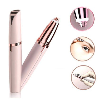 Epilator Facial si pentru Sprancene, hipoalergenic, cu USB inclus, Roz [2]