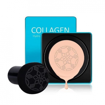 Fond de ten/Crema CC Cushion TUZ Collagen, Aplicator inclus,  Culoare 01 Ivory, 15 g