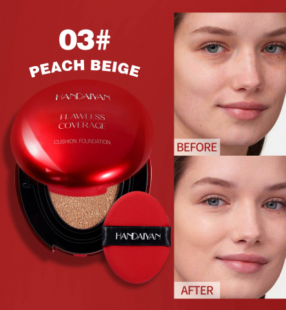 Fond de ten Cushion, Mark Fit Foundation, buretel inclus, 03 Peach Beige, 6g [1]
