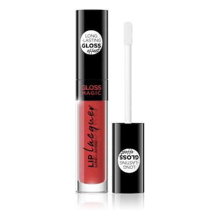 Luciu de buze Lip Lacquer Magic Gloss Long Lasting, 09 Vibrant Red-Rose, Eveline Cosmetics,  4.5 ml [2]