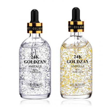 Pachet Promo - Ser Antirid cu Foite Aur 24K si Acid Hialuronic si Ser Antirid cu Foite Platina 24K si Acid Hialuronic, 2*100ml [2]