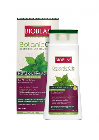 INGRIJIRE PAR - Șampon Pentru Păr Subțire și Fragil, cu Ulei de Urzică, Bioblas Botanic Oils, 360 ml