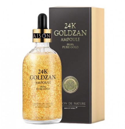 Ser Antirid cu Foite Aur 24K si Acid Hialuronic, 99.9% Pure Gold,  Goldzan By SkinNature, 100 ml [1]