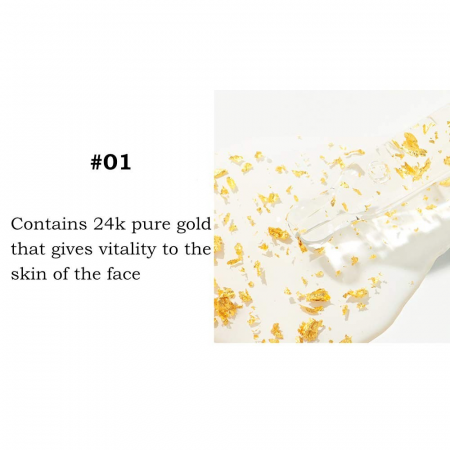 Ser Antirid cu Foite Aur 24K si Acid Hialuronic, 99.9% Pure Gold,  Goldzan By SkinNature, 100 ml [4]