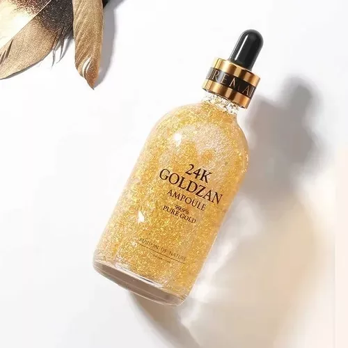 Ser Antirid cu Foite Aur 24K si Acid Hialuronic, 99.9% Pure Gold,  Goldzan By SkinNature, 100 ml [3]