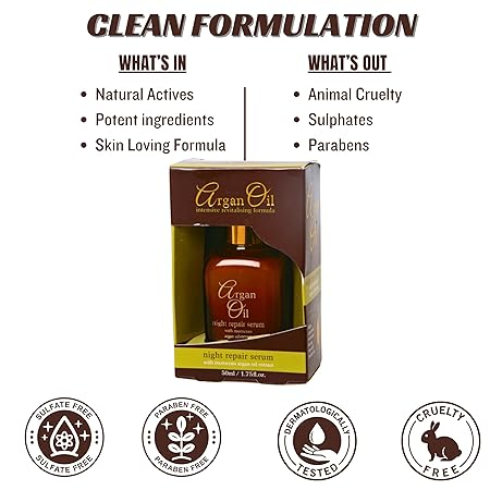 Ser antirid cu Ulei de Argan, Night Repair Serum, XPEL, 30ML [2]
