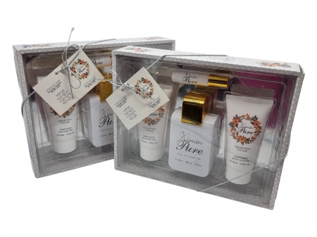 Set Cadou pentru femei, 4 piese cu Parfum, body lotion, shower gel si mini parfum, Women Pure [1]