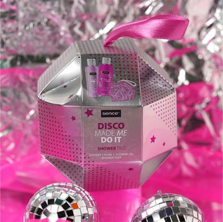 Set pentru ingrijire corp Disco Set, Gel de dus, Crema de dus si burete, Sence [1]