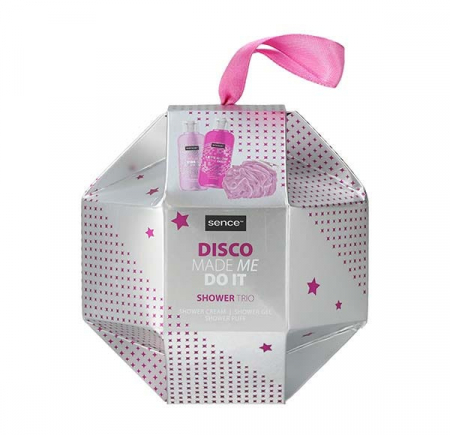 Set pentru ingrijire corp Disco Set, Gel de dus, Crema de dus si burete, Sence [2]