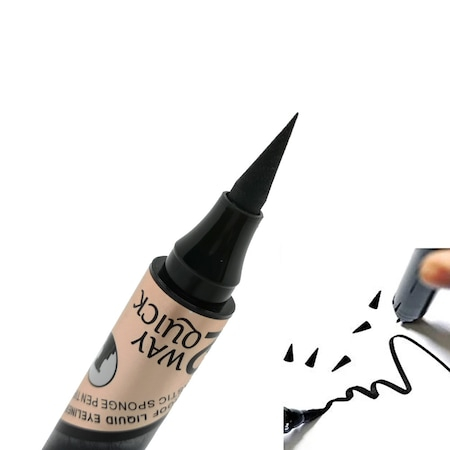 Tus/Eyeliner cu stampila, negru,  Qiaoanna [4]