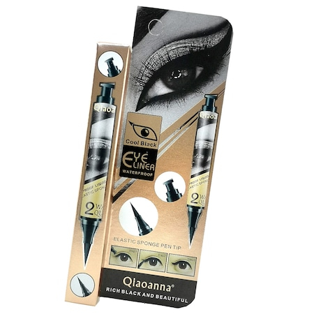 Tus/Eyeliner cu stampila, negru,  Qiaoanna [7]