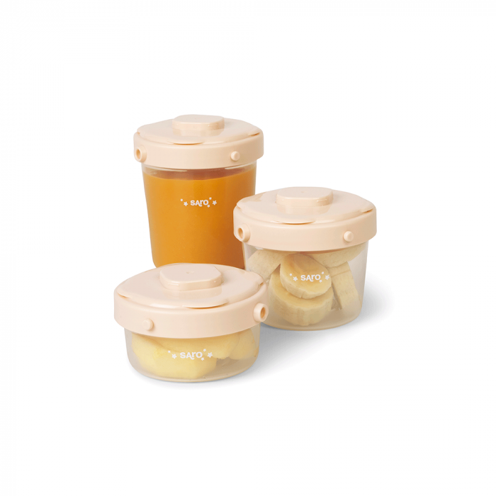 Pachet 3 caserole cu capac pentru păstrarea alimentelor, crem [5]