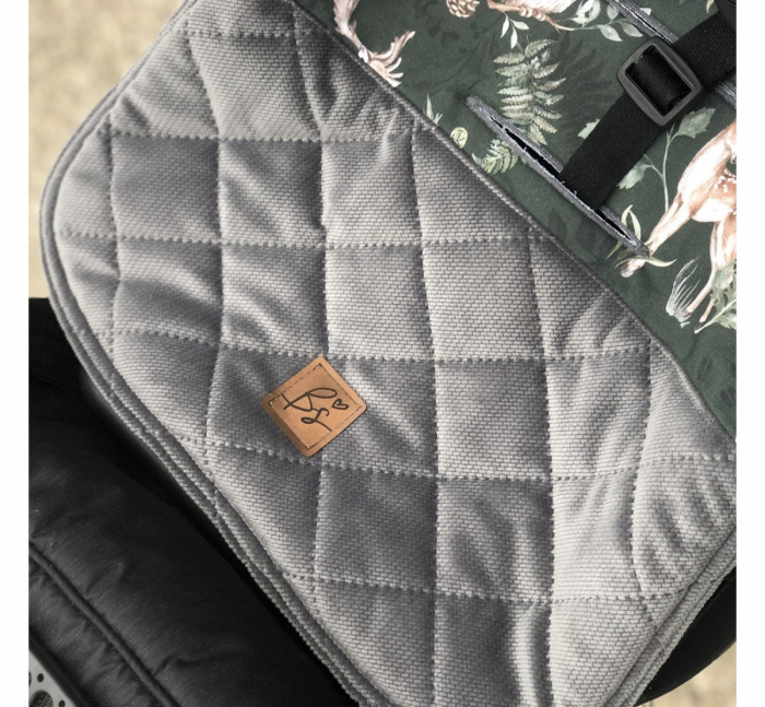 Insert Husa Bumbac Respirabila Carucior sport cu 2 fete, Animals Garden [5]