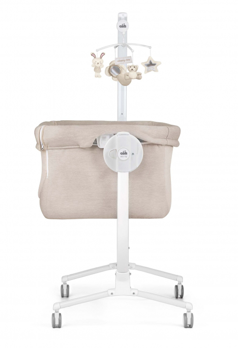 Patut cu leganare, Cullami, co-sleeper 2 in 1, Cu laterala culisanta, Cu setare unghiulara, Cu roti, Reglabil in 8 pozitii pe inaltime, mélange beige [6]