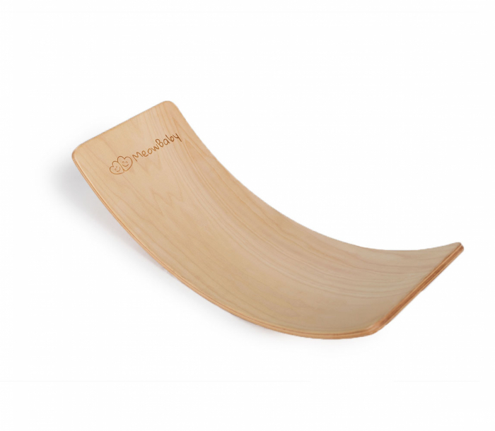 Balance board - Placa de echilibru din lemn natur pentru copii, MeowBaby® [2]