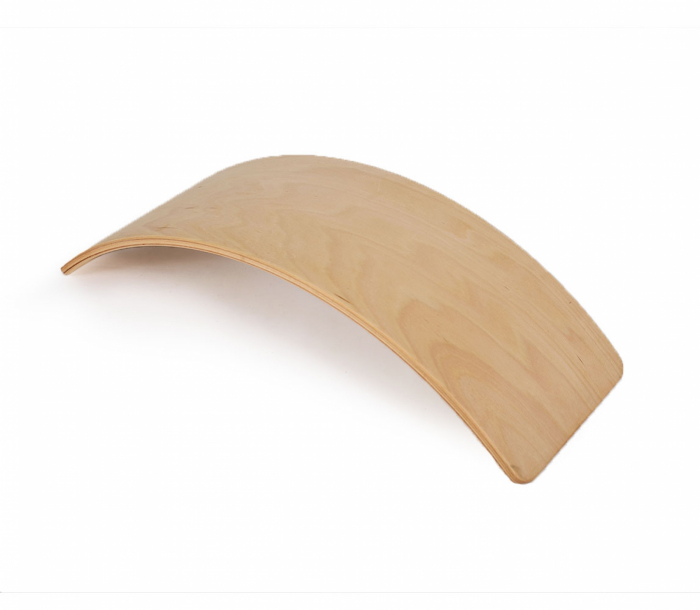 Balance board - Placa de echilibru din lemn natur pentru copii, MeowBaby® [3]