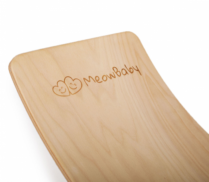 Balance board - Placa de echilibru din lemn natur pentru copii, MeowBaby® [4]