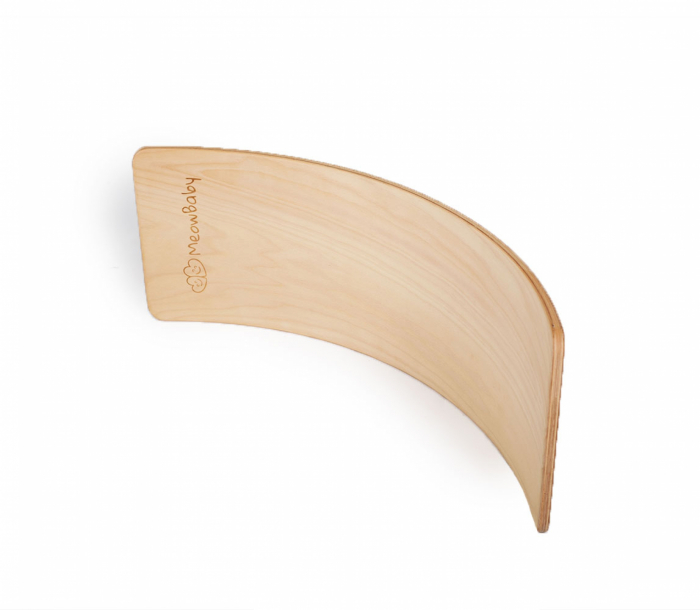 Balance board - Placa de echilibru din lemn natur pentru copii, MeowBaby® [5]