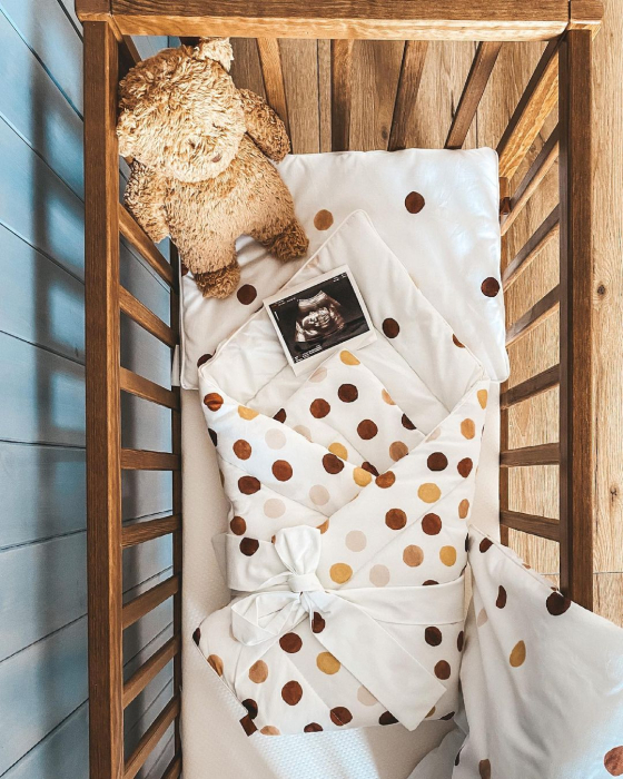 Patut mic, co-sleeping din lemn, Classic Vintage 90 x 40 cm [18]