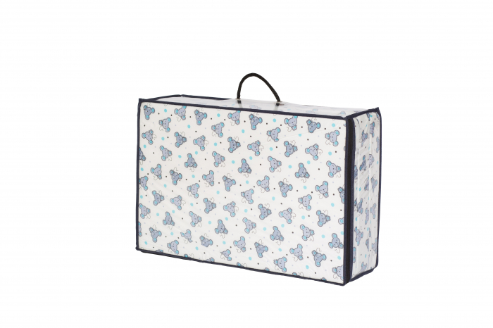 Saltea pliabila din spuma, cu husa detasabila din bumbac imprimat si geanta de transport 120 x 60 x 6 cm [4]
