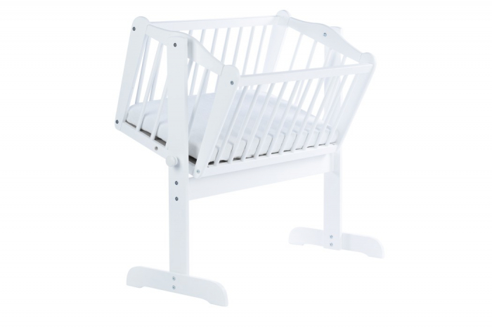 Patut mic cu leganare, alb, 80x40 cm [2]