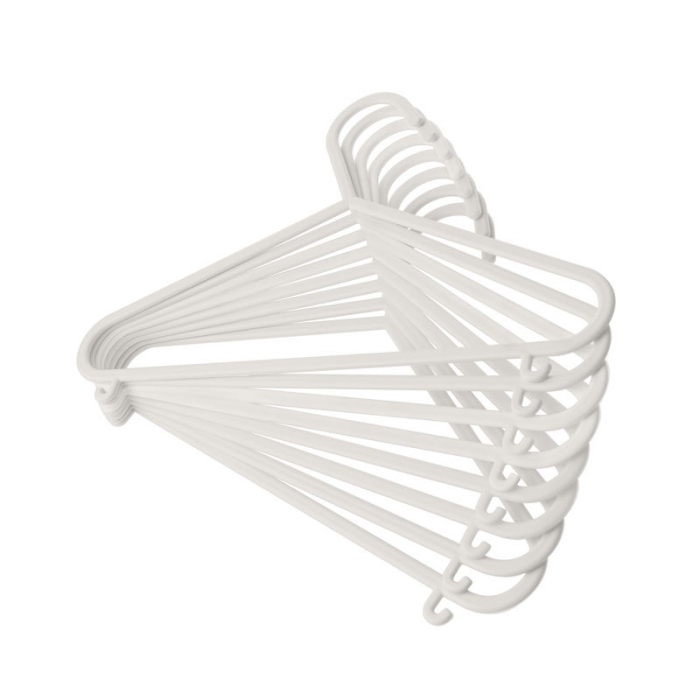 Set 8 umerase pentru haine bebe, Alb, Maltex Baby [3]