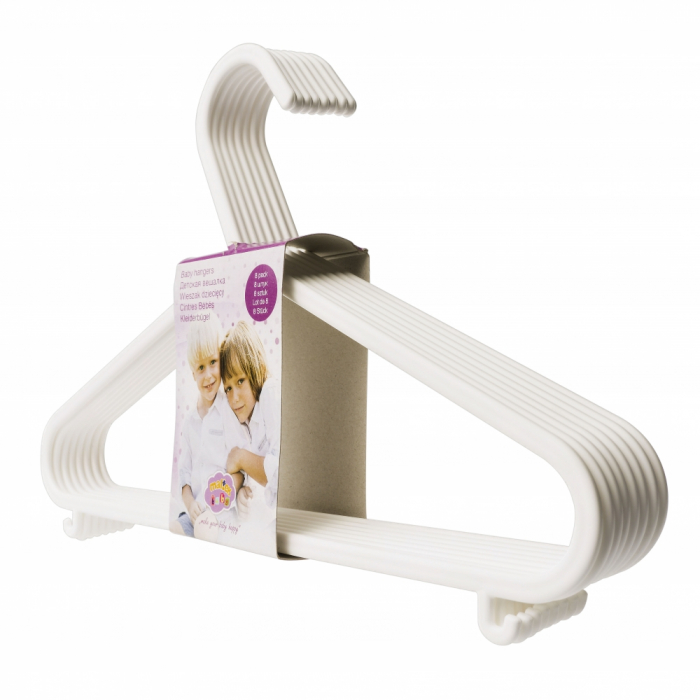Set 8 umerase pentru haine bebe, Alb, Maltex Baby [2]
