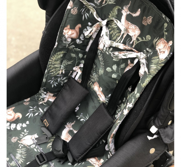 Insert Husa Bumbac Respirabila Carucior sport cu 2 fete, Animals Garden [4]