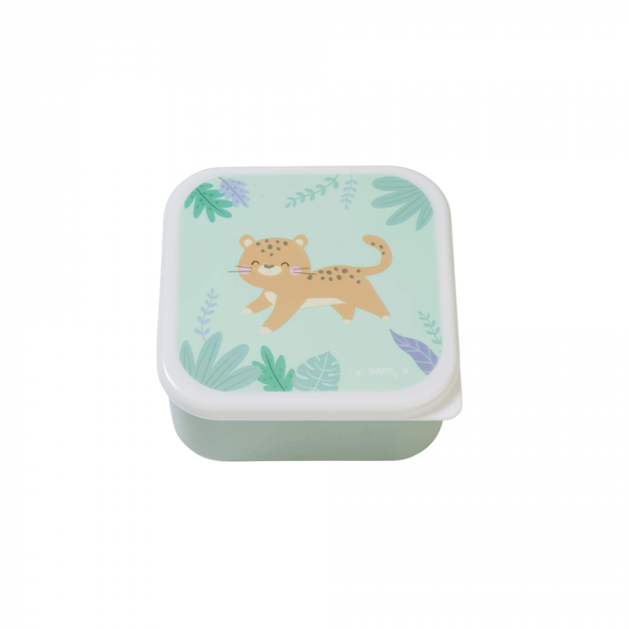 Caserola pentru pranz, set 3 bucati, marimi diferite,  “Jungle Cheetahs” Mint [3]